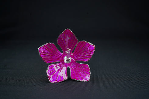 Pure Silver Dark Pink Small Flower 12g